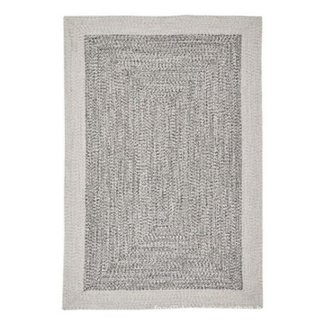 Patrón de gris pp tejido de alfombra de alfombra exterior tejida al aire libre